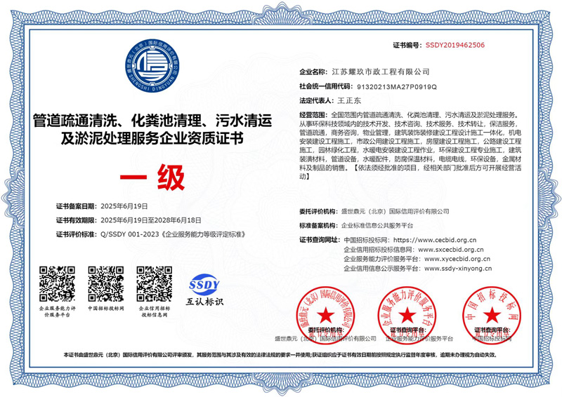 饭店企业资质证书